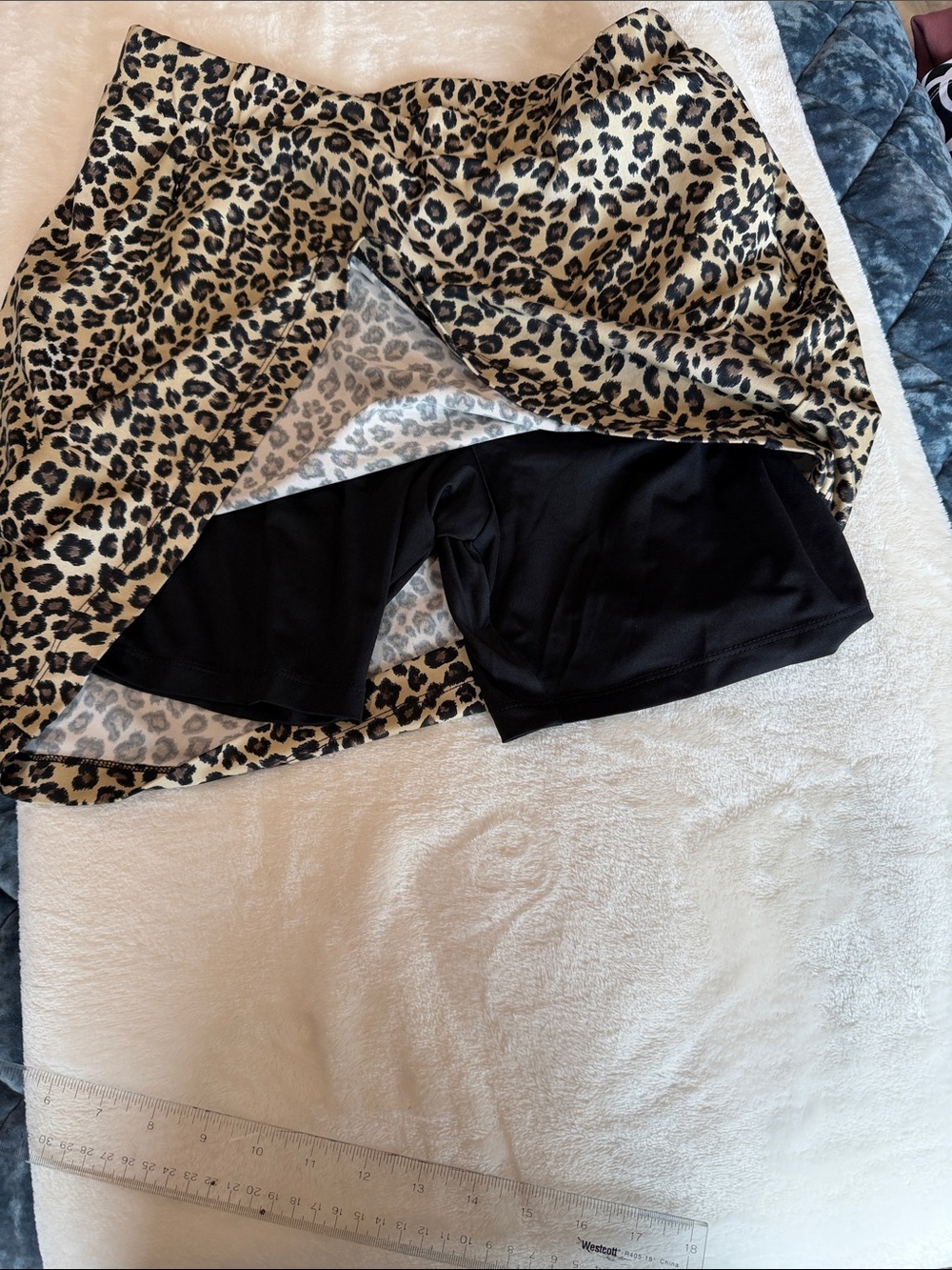 Tail Leopard-Print Mini Skort -M - Picture 3 of 6